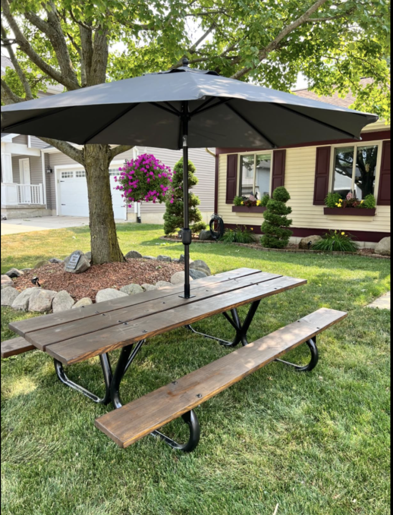 6.5 foot patio umbrellas Amazon.com : JEAREY 6.5x10 ft Rectangular Patio Umbrellas Rectangle Outdoor  Umbrella with Push Button Tilt and Crank, Market Table Umbrella 6 Sturdy  Ribs UV Protection for Poolside Garden Backyard Deck, Beige :